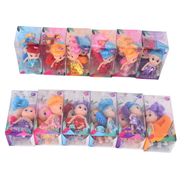 Mini Muñeca, Regalo de Cumpeados Lindo Muñeca Hermosa Ropa Colorida Compacta única Portátil Con Anillo para Vieges en Casa para Fiesta de NaviDad