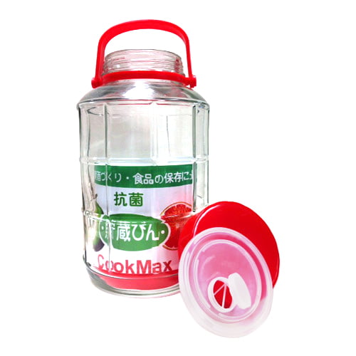 1 Gallon Glass Jar With Lid Wide Mouth Airtight Plastic Pour Spout Lids  Bulk-Dry Food Storage Pickling Mason Jar Canister Raw Milk Bottle Jug