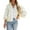 A, variant on Jackets for Women Trendy Denim Cropped Waffle Shirt Long Sleeve Button Down Pockets Fall Winter Coats for Women,A,L