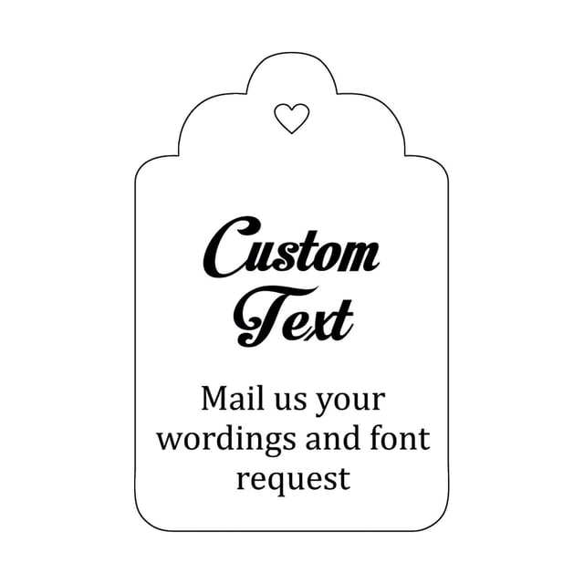 100 Pcs sur Mesure Accrocher Tags Personnalisé Cadeau de Mariage Merci Tags