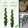 thumbnail image 2 of Ktaxon 2 PCS Artificial Tree, 4 Feet Decorative Spiral Topiary Tree Set of 2 for Foyer, Entryway, Living Room, Outdoor, 2 of 8