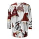 thumbnail image 4 of Pntutb - Camiseta holgada con estampado de moda para mujer, blusa de manga 3/4, cuello redondo, tops casuales Pntutb Pntutb-1344, 4 of 5