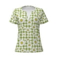 thumbnail image 3 of Naloa Daisies Flowers Print T-Shirts Short Sleeve V Neck Tees for Women Fashion Tops Trendy Lightweight Soft Casual Summer Outfits Clothes, 3 of 5