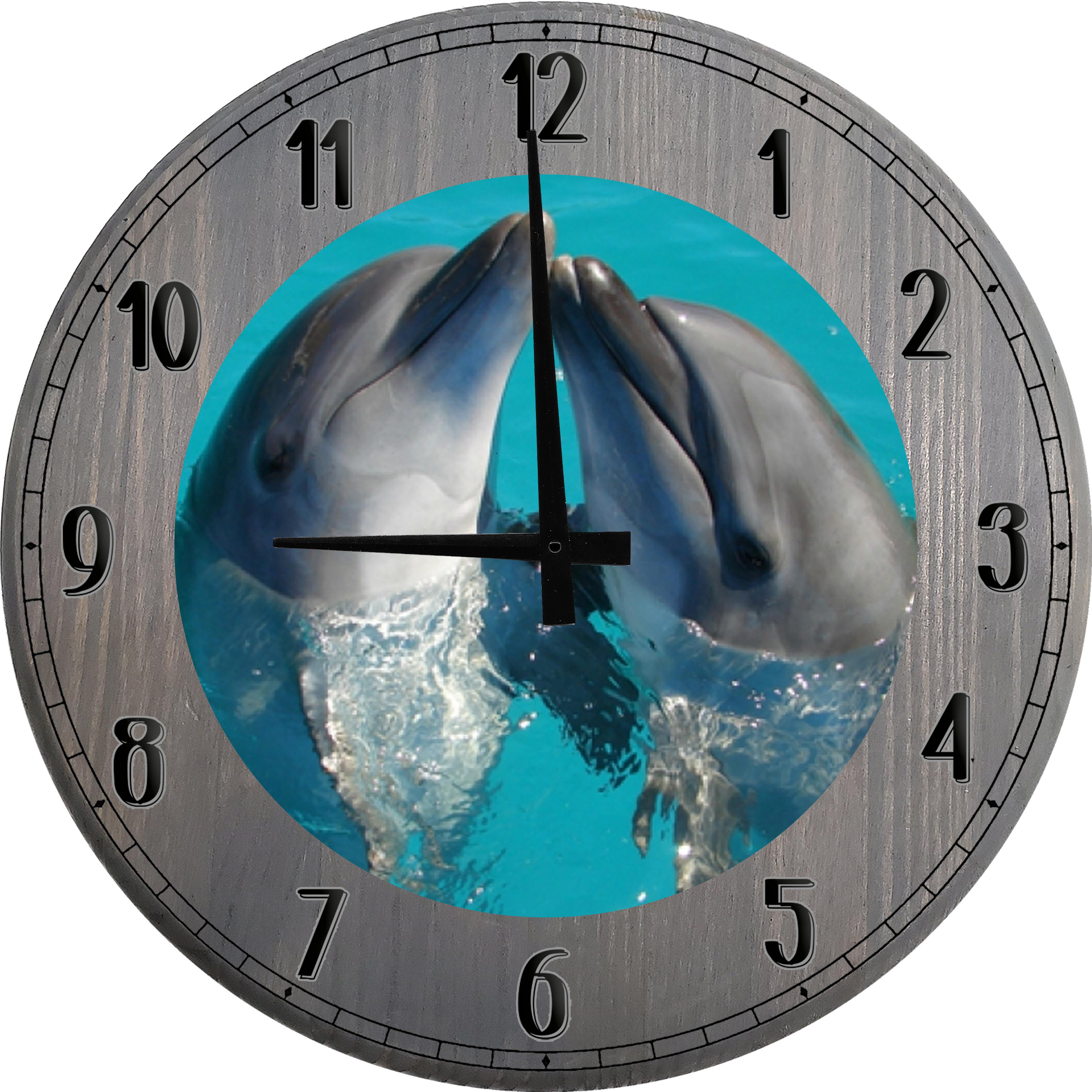 e9543 EnjoyYourTime-Tempus Dolphin Wall Clock 