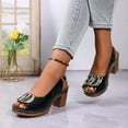 thumbnail image 2 of Womens Sandals Chunky Heel Peep Toe Thick Soled Leisure Shoes Spring Summer Casual Daily Holiday Beach Sandals Outerwear, 2 of 8