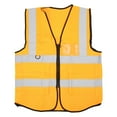 thumbnail image 3 of Vest, Zipper Front High Visibility Reflective Strip Vest Durable Waterproof Easy To Wear  For Night Running Green,Orange,Yellow, 3 of 8