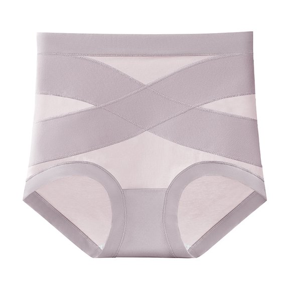 Women High Waist Cotton Underwear Seamless Tummy Control Shapewear Panties Stretch Full Coverage Postpartum Briefs