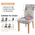 thumbnail image 6 of Artistic Wildflower Tropical Flower and Leaves Rustic Dining Chair Covers 4 Pack Washable Polyester Stretch Slipcovers Removable Seat Protector for Artistic Home, 6 of 7