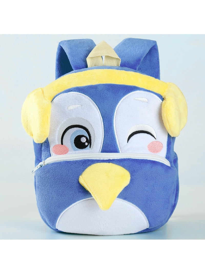 blue penguin mini backpack Wibacker 10 inch Toddler Mini Backpack Pre SchoolBag Plush Animal Cartoon Travel Bag for Baby Girl Boy 2-5 Years Kindergarten