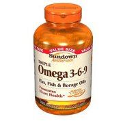 Sundown Naturals Triple Omega 3-6-9 Softgels - 200 Ea