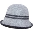 thumbnail image 4 of CoCopeaunts Women's Bucket Hat Double Stripe Wool Fisherman Hat Fashion Versatile Outdoor Fashion Roll-up Brim Warm Winter Hat, 4 of 8