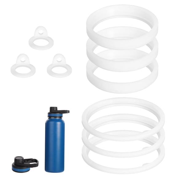 LAICAIW 9pcs (3 Sets) Silicone Water Bottle Gaskets/Rings/Seals for Thermoflask, Rubber Replacement Parts Accessories for Thermoflask 40oz Straw Lid, Chug Spout, Chug Lid
