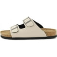 thumbnail image 6 of VENECORE Verano Women's Cork Footbed Sandals Summer Comfortable Cushioned Slide Flat Slip-on, Stone, US 9M, 6 of 7