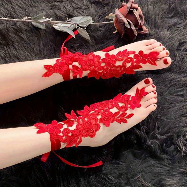 Sexy Lace Up Romantic Socks, Harness Hollow Sexy Stockings For Foot Fetish