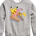 thumbnail image 3 of Pokémon - Pikachu Sledding - Youth Crew Fleece Sweatshirt, 3 of 5