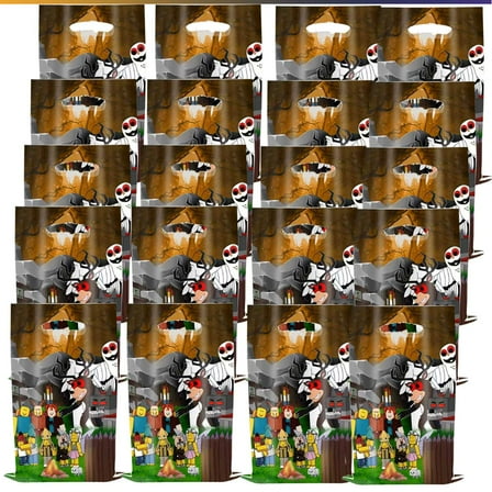 Forest Survival 99 Nights Candy Treat Bag Goodie Birthday Gift Bags Party Favors Handles Snack Supplies