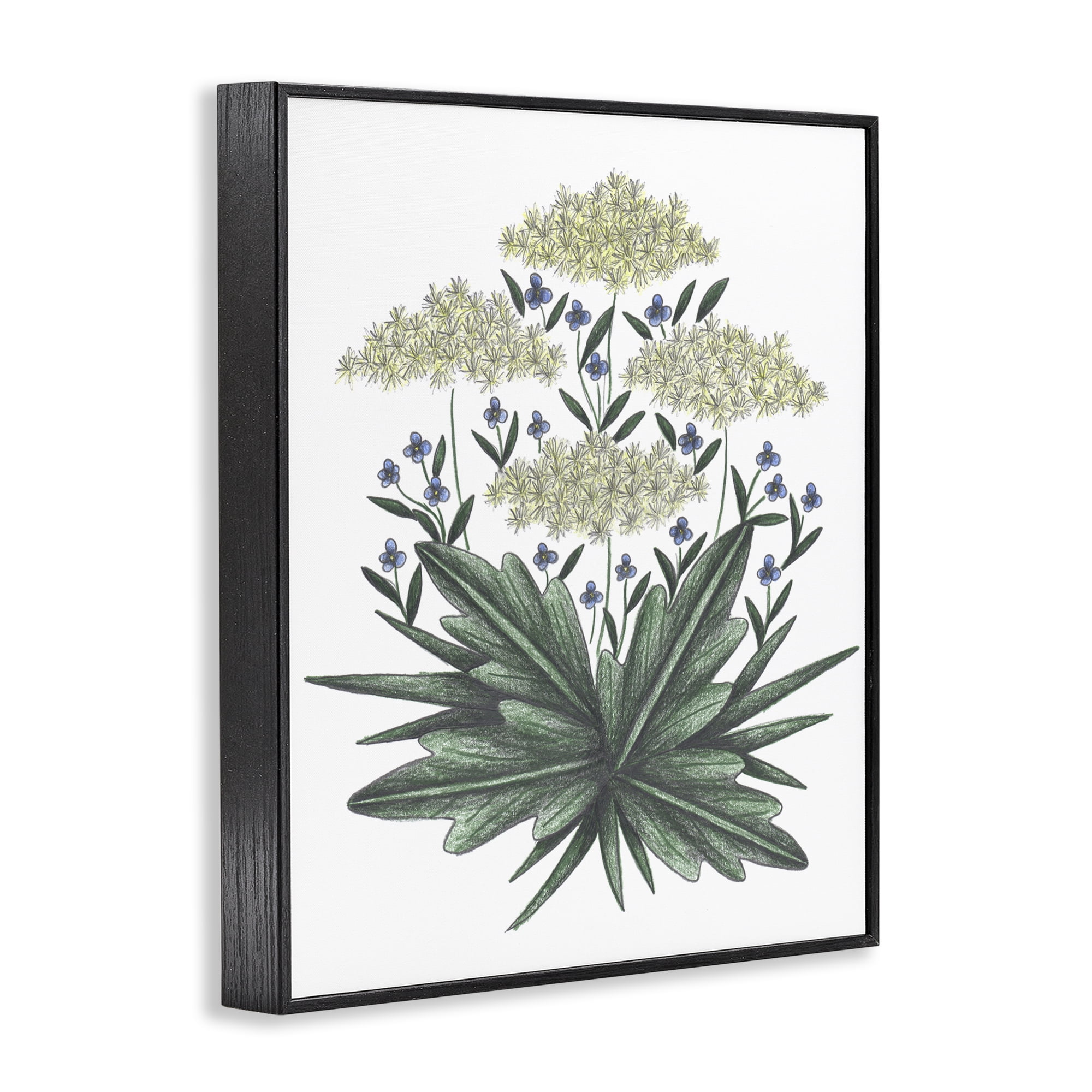 New Roots Vintage Sketch Black Framed Giclee Art, design by Cecilia Battaini