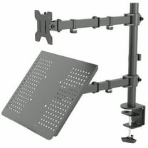 VIVO Laptop & Monitor Desk Mount Stand Black Adjustable fits 1 Screen up to 32"