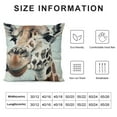 thumbnail image 5 of Chilfamy Giraffe Pillow Case Decorative Throw Pillow Covers Oil Painting Adorable Animals Pillowcase Square Blue Cushion Covers for Home Sofa Couch (Cute Giraffe) White, 5 of 5