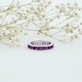 thumbnail image 4 of Rosec Jewels Princess Cut Amethyst Eternity Ring for Women in Channel Setting (AAA Grade), 14K White Gold, US 6.50, 4 of 8