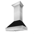 thumbnail image 2 of 48" DuraSnow Stainless Steel Range Hood with Black Matte Shell (8654BLM-48), 2 of 5