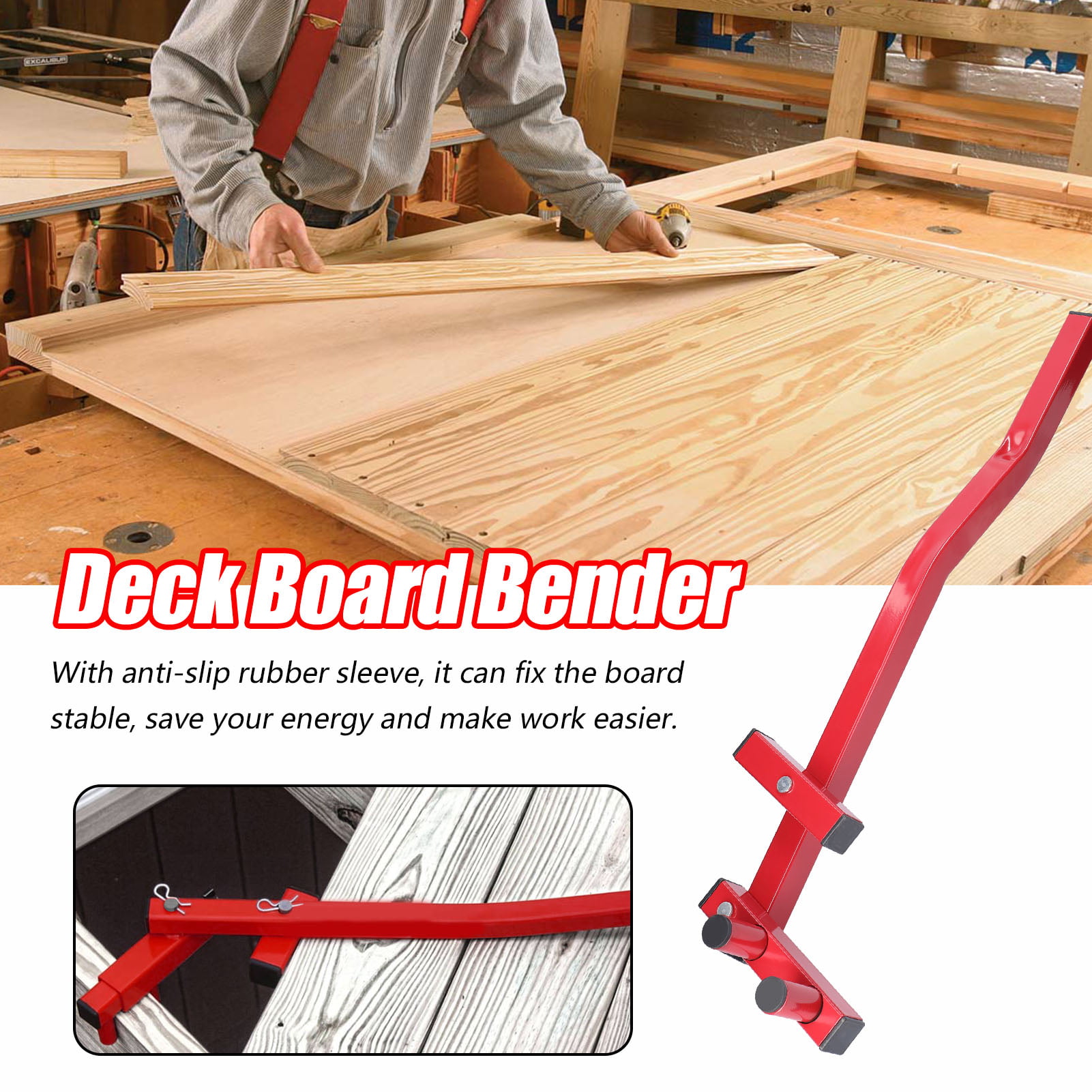 Deck Straightener Professional Durable Board Bender Straightening Tool Practical for Garden Tool for Home for Woodworking for Cover Straightening Tool