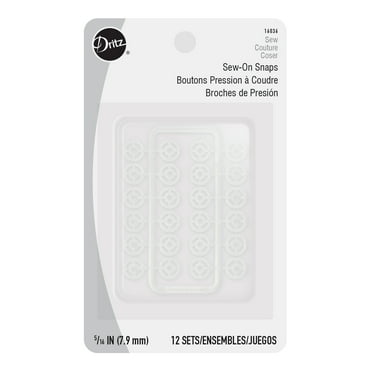Dritz Clear Nylon Sew-On Snaps, 12 Count