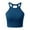 Blue, variant on MIXUE Tank Top for Women Summer Solid Color Round Neck Sleeveless Fashion Soft Stretchy Comfortable Casual Camisole Vest Womens Tank Tops Outwear,Blue,S