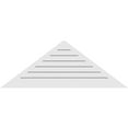 thumbnail image 4 of 60"W x 20"H Triangle Surface Mount PVC Gable Vent 8/12 Pitch: Functional, w/ 2"W x 1-1/2"P Brickmould Frame, 4 of 13