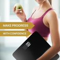 thumbnail image 3 of Bathroom Scale, Highly Accurate Digital Bathroom Body Scale, Measures Weight up to 400 lbs. Includes Batteries Black, 3 of 6