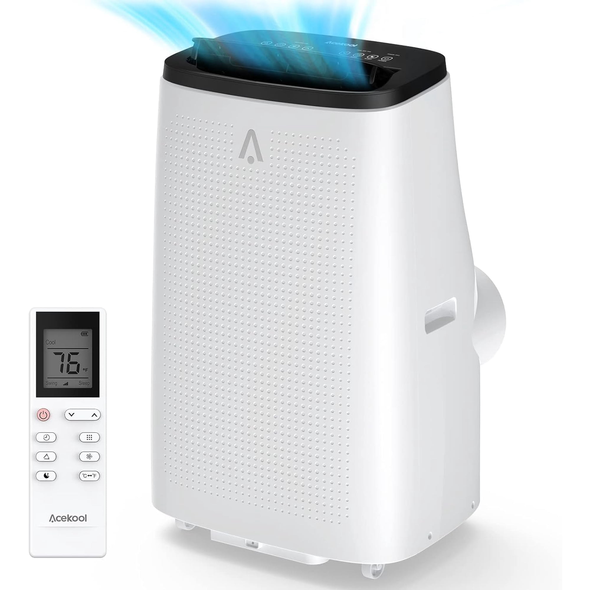 15 000 BTU Portable Air Conditioner Cool Up to 850 Sq.Ft. Portable AC with Remote Control 3-IN-1 Air Conditioner with Built-in Cool Dehumidifier & Fan Modes Window Installation Kit