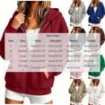 thumbnail image 5 of Trikvn Women's Quarter Zip Pullover Hoodie Textured Long Sleeve Sweatshirt Casual Drop Shoulder Hooded Tops with Kangaroo Pocket Fall Fashion Athletic Wear, 5 of 6