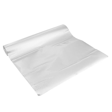 

1 Roll Kitchen Waterproof Oil Proof Sticker High Temperature Resistant Tile Sticker Self-adhesive Cabinet Cooking Bench Sticker (Silver)