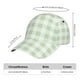 thumbnail image 2 of Fotbe Green Checkboard Gorro Clásico de Béisbol, Gorra Ajustable con Broche Snapback, Gorro de Exterior de Algodón Suave, 2 of 6