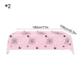 thumbnail image 4 of 2 Pack Web Print Plastic Halloween Tablecloth 43 x 71 Inch – Disposable Tablecloth Cover with Spiderweb Design, Ideal for Birthday, Themed Events & Halloween Party Decor (Pink), 4 of 7