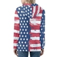 thumbnail image 2 of Suhoaziia Fall Clothes for Women Classic American Flag Pattern Zip Up Hoodies Lightweight Long Sleeve Casual Outdoor Activities Sweatshirt with Pocket Size S, 2 of 6