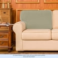 thumbnail image 7 of Subrtex Stretch Back Cushion Cover Check Plaid Couch Backrest Slipcover (T-2PC, Sand), 7 of 7