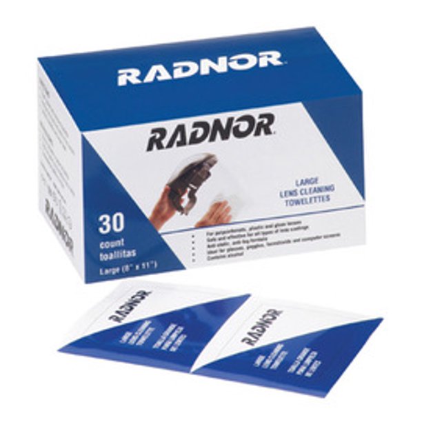 Radnor 8 X 11 PreMoistened Lens Cleaning Towelettes (Individually