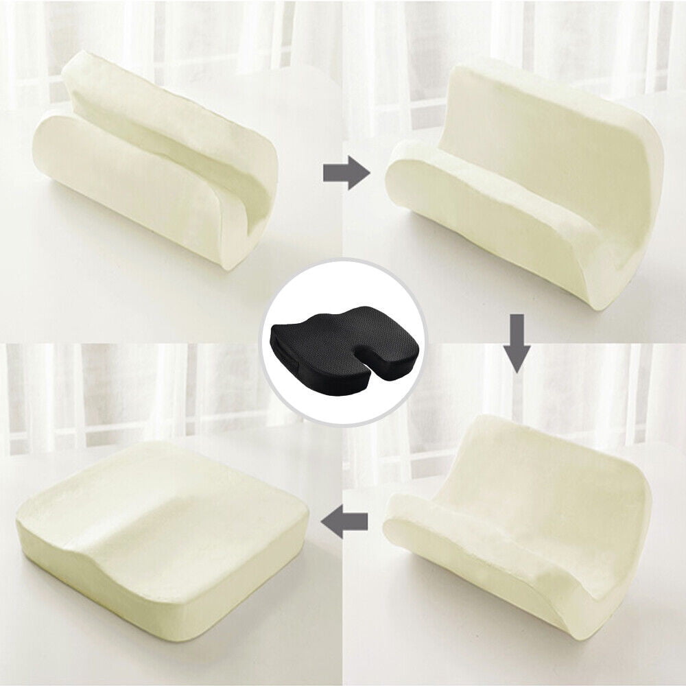 Willkey Gel Enhanced Seat Cushion - Non-Slip Orthopedic Gel & Memory Foam  Coccyx Cushion for Tailbone Pain - Office Chair Car Seat Cushion - Sciatica