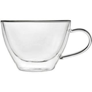Godinger Coffee Mugs, Glass Coffee Mug Cups Set - Dublin Collection, Set of 4