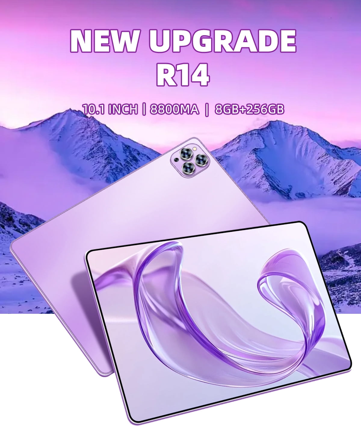 Purple Tablet 2026 Newest Android 12 Tablet , 10 Inch Tablet,5G Wi-Fi Tablet Computer,2 In 1 Tablet with Keyboard, 256GB ROM+8GB RAM ,Octa-Core Processor,1920 * 1200 IPS,Bluetooth,GPS