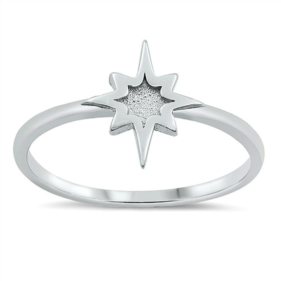 Sterling Silver Twinkle Star Ring Size 4