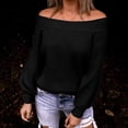 thumbnail image 2 of Ketyyh-chn99 Women's Sweaters Solid Pullover Turtleneck Blouse Long Sleeve Plush Tops Sweater Black,XL, 2 of 5