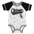thumbnail image 2 of Newborn & Infant White Chicago White Sox Base Hitter Bodysuit, Bib & Bootie Set, 2 of 5