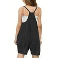 thumbnail image 4 of Nskgu Girls Summer Outfits Girls Jumper Girls Summer Crew Neck Romper Sleeveless Stretchy Short Jumpsuit Pants with Side Pockets, 4 of 5