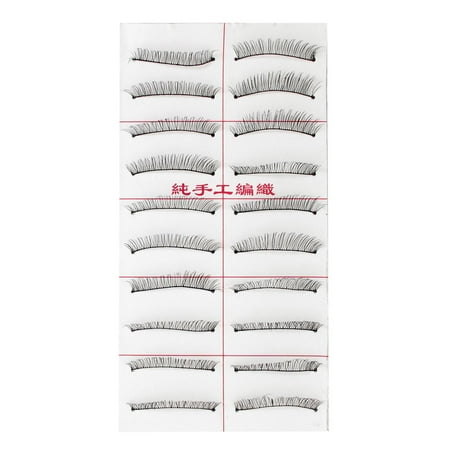 Unique Bargains Soft Natural False Eyelashes Fake Lashes Extension 10 Pairs