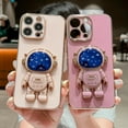 thumbnail image 4 of case for iPhone 14 Pro Max Case for Women Phone Case iPhone 14 Pro Max with Astronaut Kickstand Soft TPU Full Camera Lens Protection Shockproof Dainty iPhone 14 Pro Max Phone Case 6.7" (Purple), 4 of 6