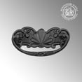 thumbnail image 2 of 4" Black Kitchen Cabinet Pull Handle Antique Scalloped Renovators Supply, 2 of 8