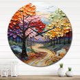 thumbnail image 1 of Designart Horloge Murale Surdimensionnée "composition de Forêt Néo-Primaire Colorée I" Forêt, 1 of 6