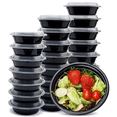 thumbnail image 6 of VeZee 24oz Black Round Meal Prep Containers with Clear Lids - Microwave & Freezer Safe - BPA-Free & Kosher Certified - Ideal for Take-Out & Catering - Set of 150, 6 of 7